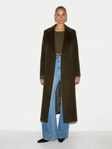 Wool Maxi City Coat | Khaki