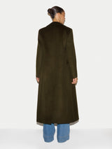 Wool Maxi City Coat | Khaki