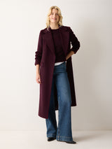 Wool Maxi City Coat | Purple
