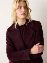 Wool Maxi City Coat | Purple