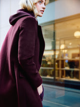 Wool Maxi City Coat | Purple