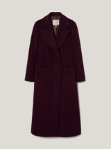 Wool Maxi City Coat | Purple