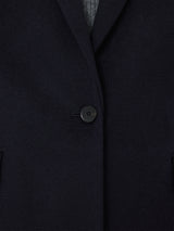 Wool Relaxed City Coat | Navy