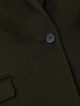 Wool Relaxed City Coat | Green