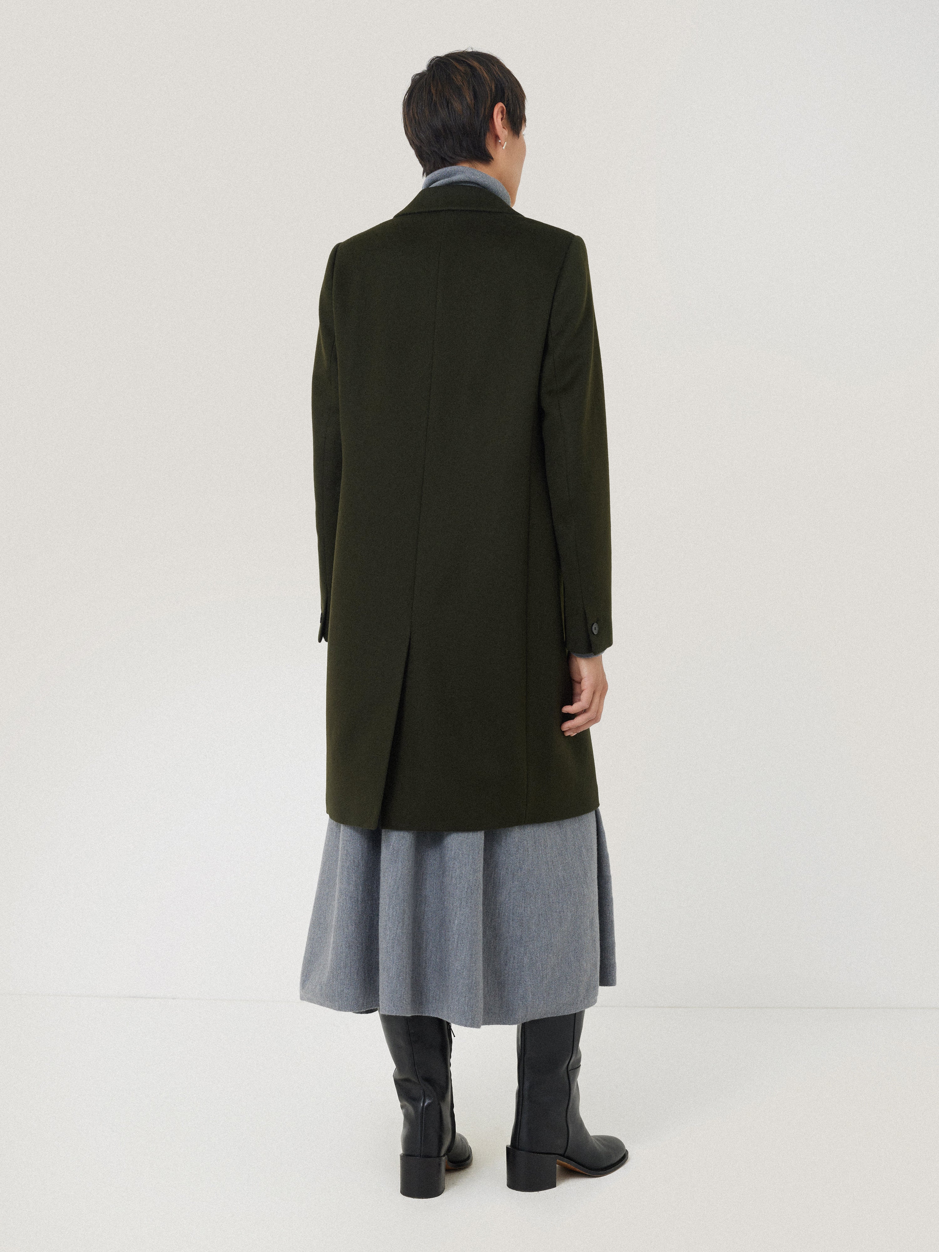 Wool Relaxed City Coat | Green – Jigsaw