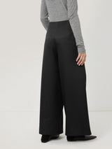 Satin Volume Trouser | Black