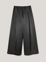 Satin Volume Trouser | Black