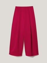 Satin Volume Cropped Trouser | Pink