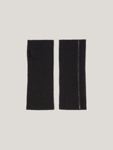 Contrast Stitch Mitten | Black