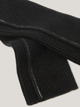 Contrast Stitch Mitten | Black