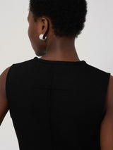 Structured Jersey Top | Black