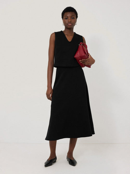 Structured Jersey Top | Black