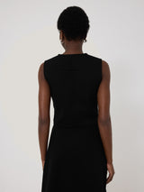 Structured Jersey Top | Black