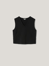 Structured Jersey Top | Black