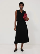 Structured Jersey Skirt | Black