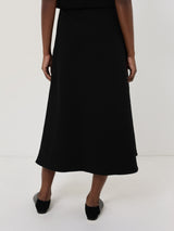 Structured Jersey Skirt | Black