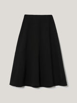 Structured Jersey Skirt | Black