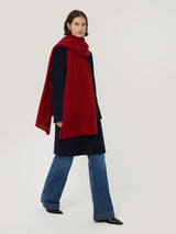 Pure Cashmere Blanket Scarf | Red