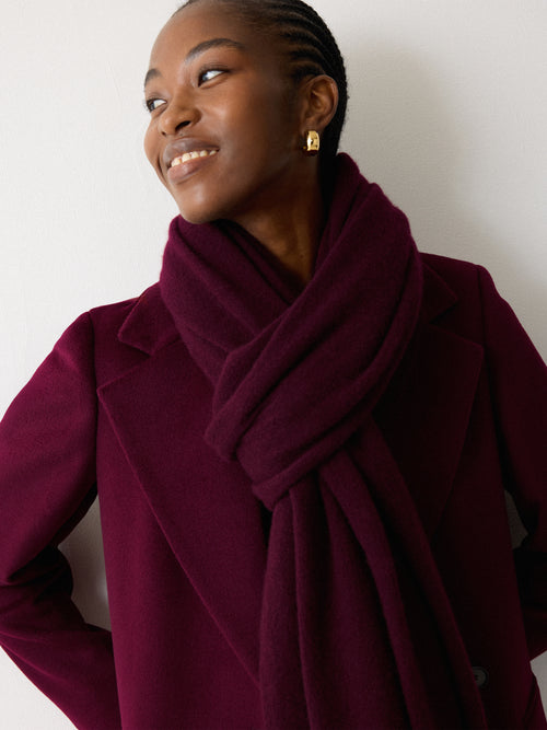 Pure Cashmere Scarf | Burgundy