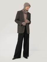 Wool Cashmere Blend Beanie | Oatmeal