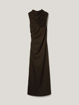 Crinkle Ruched Corsage Dress