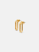 Small Link Stud Earrings | Gold