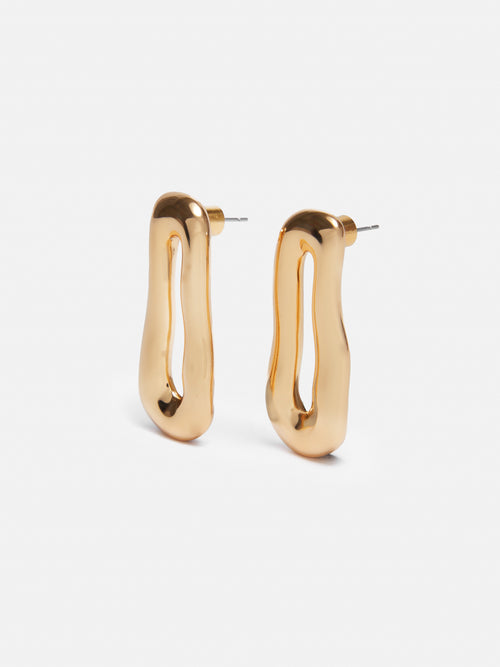 Organic Loop Earrings | Gold