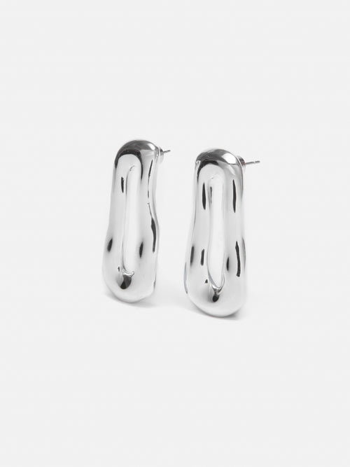 Organic Loop Earrings | Silver