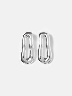 Organic Loop Earrings | Silver