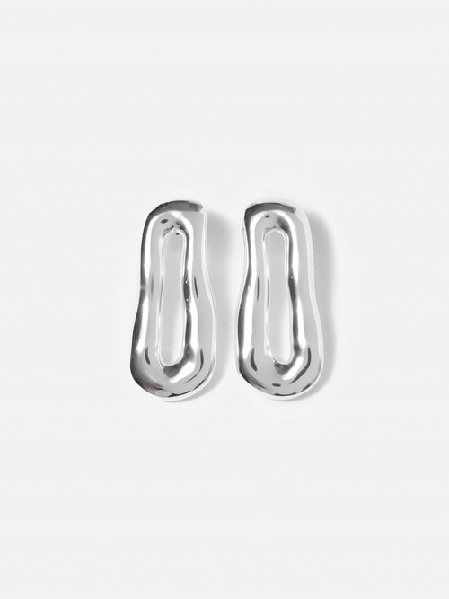 Organic Loop Earrings | Silver