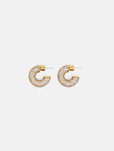 Diamante Hoop Earrings | Gold