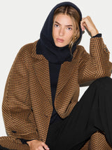 Wool Cashmere Hooded Snood | Navy
