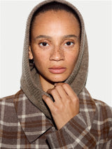Wool Cashmere Hooded Snood | Taupe