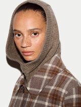 Wool Cashmere Hooded Snood | Taupe