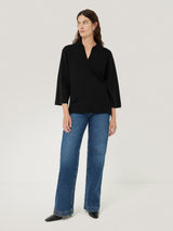 Knitted Kaftan Top | Black