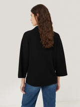 Knitted Kaftan Top | Black
