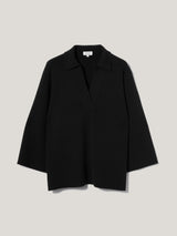 Knitted Kaftan Top | Black