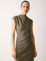Structured Dart Dress | Green