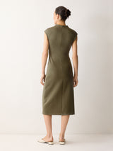 Structured Dart Dress | Green