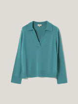 Compact Wool Collar Jumper | Powder Blue