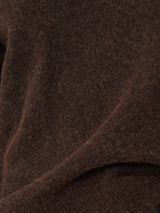 Wool Cashmere Blend Collar Jumper | Brown