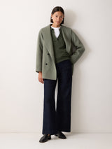Wool Blend Collar Jumper | Green