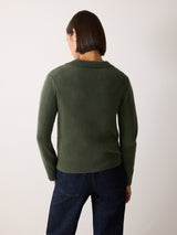 Wool Blend Collar Jumper | Green