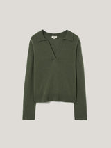 Wool Blend Collar Jumper | Green