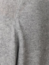 Wool Cashmere Blend Collar Jumper | Light Grey