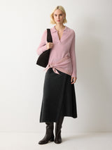 Wool Blend Collar Jumper | Pink