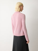 Wool Blend Collar Jumper | Pink