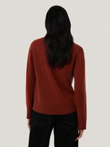 Compact Wool Collar Jumper | Red