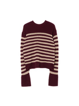 Cloud Cashmere Eldon Stripe | Burgundy