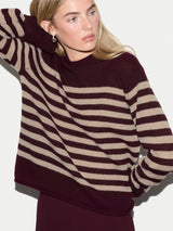 Cloud Cashmere Eldon Stripe | Burgundy